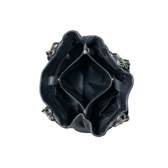 Coach Penelope Black Pebbled Leather 9x12x5” Hand Bag PurseTurn-Lock - Picture 4 of 16